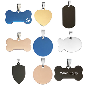 Étiquette de Logo personnalisée en métal acier inoxydable, collier personnalisé pour animal de compagnie, étiquette de chien vierge, étiquette de chien gravée, activité de Promotion de basket-ball - Product Image 1