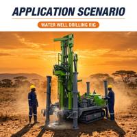 Plataforma de Perforación de Pozos de Agua con Orugas de Goma de Doble Vía de 200M para Desarrollo Agrícola en Ghana y Senegal