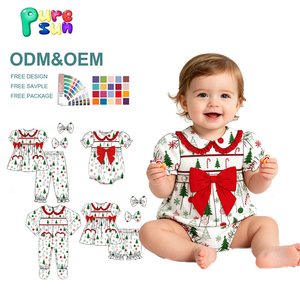 <span class=keywords><strong>Abbigliamento</strong></span> per Ragazze Adolescenti Certificato CPC Puresun, Vestiti Natalizi Smock per Bambini con Tasca a Cuore - Product Image 2