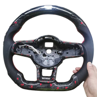 Volant LED pour voiture Haoruijie 40MM 3 branches en fibre de carbone pour VW Golf 7/7.5 Mk7/MK7.5 GTI Polo GTS/GTD/GTE/R Passat CC
