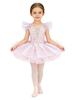Robe de danse tutu de ballet élégante et professionnelle pour filles, brodée d'ailes de papillon à paillettes, coupe ajustée, pour les tout-petits et les adolescentes
