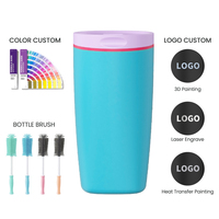 Mug isotherme en acier inoxydable couleur pastel, avec couvercle coulissant et base anti-roulement, idéal pour les voyages, le bureau et l'usage quotidien – Vente chaude