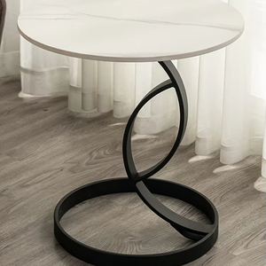 <span class=keywords><strong>Tavolino</strong></span> Laterale in Lastra di Roccia, Design Minimalista Italiano per Soggiorno, <span class=keywords><strong>Tavolino</strong></span> da Caffè Piccolo Nero - Product Image 5