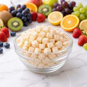 Cubes de goyave blanche lyophilisés végétariens de qualité supérieure, doux, naturels, sains, croustillants, en vrac, prêts à consommer - Product Image 4