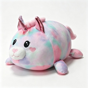 Mochila de Peluche de Unicornio Pastel con Diseño Tie Dye Personalizado, Rellena de Algodón PP, Unisex - Product Image 5