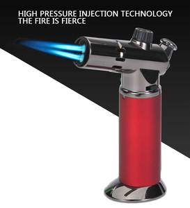 Torche au butane coupe-vent, torche <span class=keywords><strong>de</strong></span> cuisine rechargeable, briquet à flamme réglable, torche à cigare avec verrouillage <span class=keywords><strong>de</strong></span> sécurité, torche à <span class=keywords><strong>gaz</strong></span> - Product Image 3