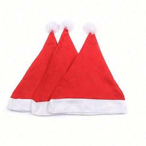 Chapeau de Noël pour adultes rouge et blanc en non-tissé de haute qualité, très vendu en 2018 - Product Image 2