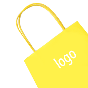 Sac en papier kraft personnalisé avec cordon de couleur, imprimé avec un logo, sac pour vêtements, sac en papier kraft portable, sac cadeau - Product Image 3