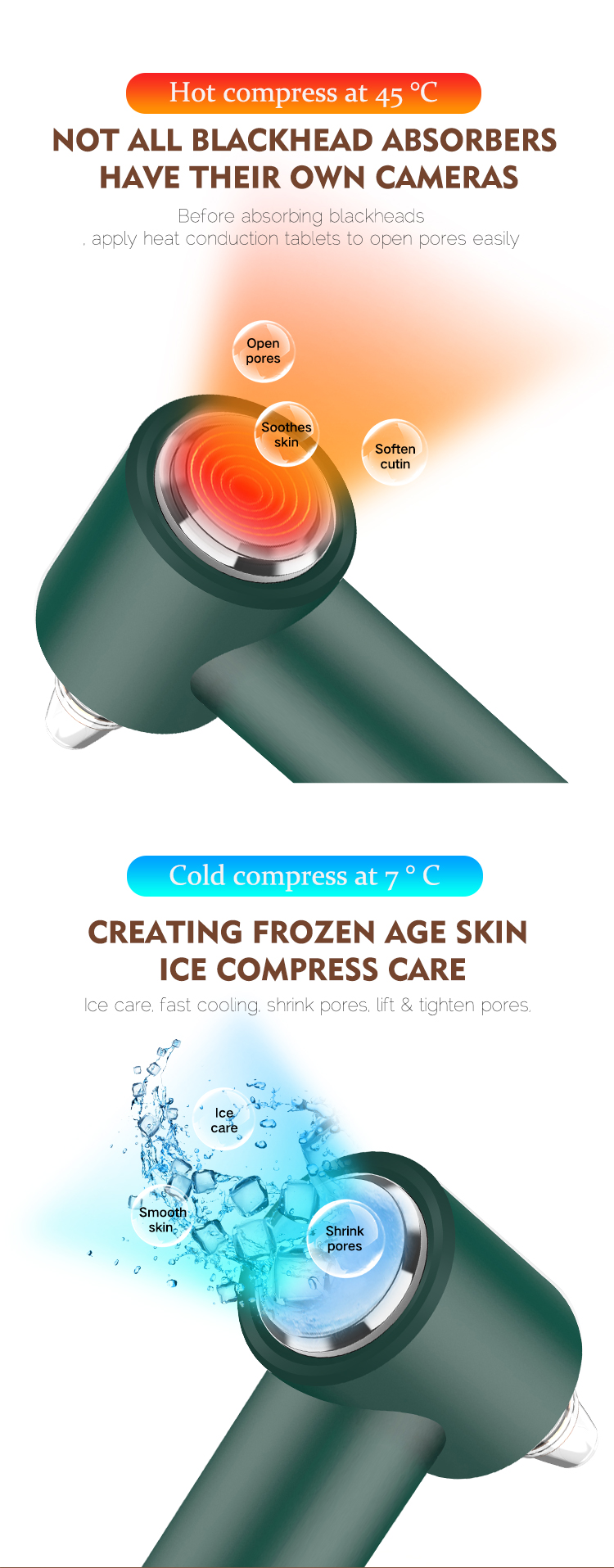 Microdermabrasion Pore Deep Cleansing Facial Machine Electric Blackhead Remover Vacuum 200g