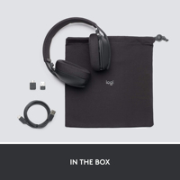 Auriculares Inalámbricos Logitech Zone Vibe 125, Controladores de 40 mm, Batería de 20 Horas, Micrófono con Cancelación de Ruido, USB, para PC, Mac, Zoom, Trabajo