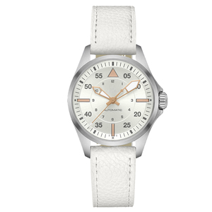 Votre propre montre automatique de marque design et logo pour fille en couleur blanche Japon ou mouvement suisse 10 atm U3006 - Product Image 1