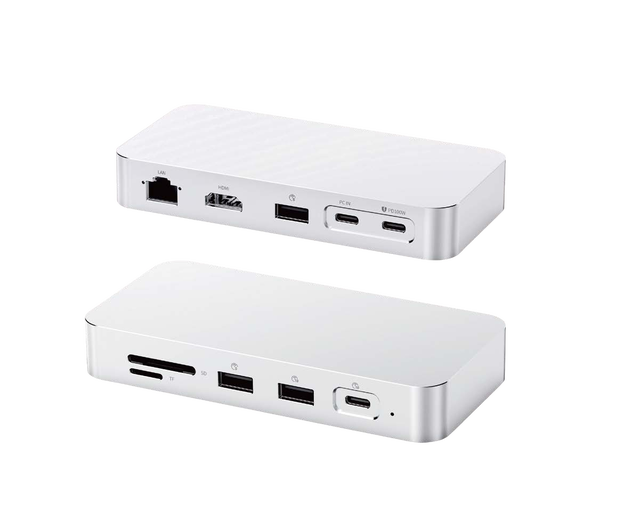 USB C Hub Built-in SSD 512GB/1TB/2TB 10Gbps Data Transfer 4K 60Hz for RJ45 Ethernet 100W PD Multiport Adapter Laptop Stock