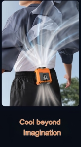 Điều khiển bằng giọng nói ngoài trời Quạt khẩn cấp dẫn ánh sáng 8000mAh <span class=keywords><strong>USB</strong></span>-C bảng làm mát không khí quạt Thắt lưng-<span class=keywords><strong>Clip</strong></span> Đèn sạc dài làm việc - Product Image 2