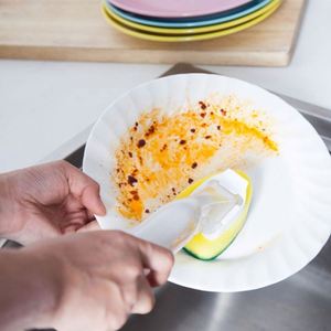 Esponja para Lavar Platos con Mango, Paquete de Recambio para Esponja de Cocina, Cabezal de Esponja para Fregadero que No Raya con Dispensador de Jabón - Product Image 5