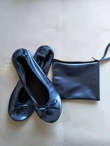 <span class=keywords><strong>Scarpe</strong></span> da balletto pieghevoli di colore <span class=keywords><strong>blu</strong></span> con suola morbida in borsa - Product Image 5