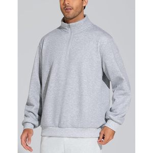 Sudadera de manga larga con media cremallera para hombre FOXA, forro polar, estilo básico para entrenamiento - Product Image 3