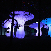Discothèque scène événement parc décoration multicolore Led éclairé grand arbre géant Ballon champignon gonflable