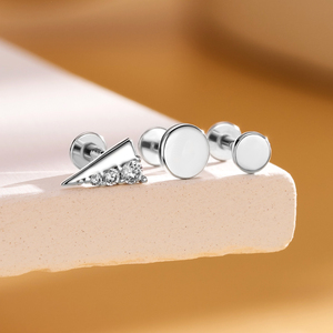 Lujo G23 titanio <span class=keywords><strong>Piercing</strong></span> corazón estrella Threadless Conch <span class=keywords><strong>Daith</strong></span> extremos nariz pendiente cuerpo joyería - Product Image 3