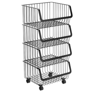 Nhà bếp phòng khách kim loại di động đa chức năng 360 xoay góc kệ tủ giỏ lưu trữ giá cho gia vị & trái cây - Product Image 1