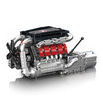 MOULD KING 10203 Mobil M8 Mesin V8 Dengan Gearbox Model Kit Blok Bangunan MOC Perakitan Motor Mainan Puzzle Bata untuk Hadiah Anak