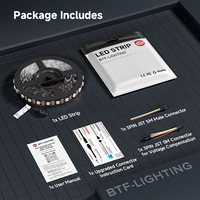 Bande lumineuse LED à pixels adressables WS2812B RGBIC de qualité supérieure, WS2812B DC5V 30 60 96 144 LED par mètre, SMD5050