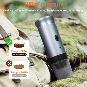 USB＆電池式ポータブルコーヒーメーカー、ステンレス製20気圧、旅行に便利なカプセル式コールドブリューミニデザイン - Product Image 4