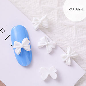 100 pièces été Kawaii nœud papillon Nail Art charmes belle fée résine ruban nœud Nail Art décoration Flatback nœud papillon manucure pièces - Product Image 6