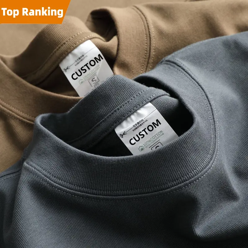 Top Ranking Plain Heavy 100% Cotton Summer Blank Oversized Tshirt Drop Shoulder Design T Shirt Custom Printing Men's T-Shirts