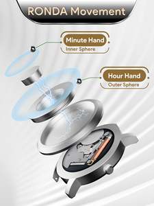 Eutour <span class=keywords><strong>e034</strong></span> hạt từ tính Đồng hồ nam cá nhân sáng tạo đồng hồ thể thao khái niệm mát mẻ thiết kế thời trang không viền đồng hồ unisex - Product Image 4