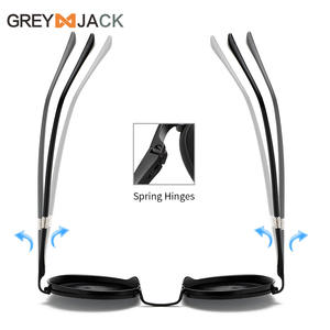 Gafas de Sol Redondas Greyjack, Montura Negra TR90, Polarizadas UV400, Estilo Urbano Unisex - Product Image 5