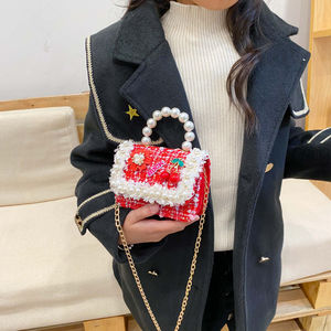 2025 四季通用奢华女童迷你糖果图案纽扣闭合公主时尚 PU 儿童手袋钱包 - Product Image 4