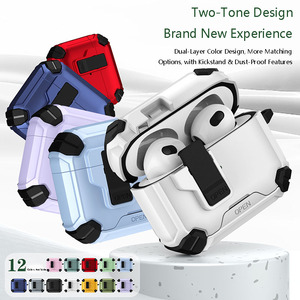 Funda Protectora Magnética con Bloqueo Seguro y Soporte <span class=keywords><strong>para</strong></span> <span class=keywords><strong>AirPods</strong></span> 4 <span class=keywords><strong>Pro</strong></span> 3, Compatible con <span class=keywords><strong>Carga</strong></span> Inalámbrica, Antipérdida, con Mosquetón - Product Image 4