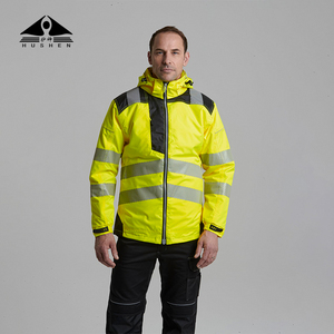 남성용 헤비 듀티 겨울 Hi-Vis 작업 재킷 방수 반사 테이프 절연 전천후 안전 작업 재킷 - Product Image 5