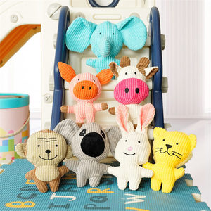 Jouets à mâcher pour chiens en peluche écologiques et durables, animaux de dessin animé mignons, jouets interactifs amusants pour animaux de compagnie de petite et moyenne taille, jouets en caoutchouc qui couinent - Product Image 4