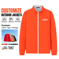 Veste coupe-vent pour homme, personnalisable avec logo, à blocs de couleur tendance, avec fermeture éclair, pour le sport et le quotidien en extérieur