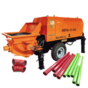 Pabrik disediakan harga yang baik baru Mini mesin Diesel elektrik Trailer portabel semen dipasang stasioner pompa beton Grout - Product Image 4