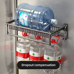 Set di Accessori per Bagno in Alluminio - Set Portasciugamani, Accessorio per Bagno, Mensola Portasciugamani Grigio Persiano con Ganci - Product Image 3