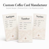Carte de saveurs de café personnalisée pour présentoir de comptoir de café, feuille de notes de dégustation de grains, insert de menu pour boutique de café