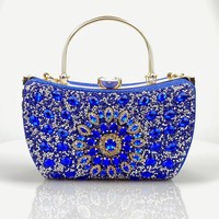 Sac à bandoulière de luxe YYU OEM pour femmes, sacs à main brillants, pochette en strass pour femmes