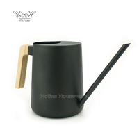Arrosoir en acier inoxydable mat noir de grande capacité de 31 oz avec bec long, pot d'arrosage de 900 ml, arrosoir de jardin, intérieur/extérieur