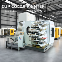 Machine d'impression offset 7 couleurs entièrement automatique haute performance pour gobelets en plastique jetables / Imprimante couleur pour motifs de gobelets à café en plastique