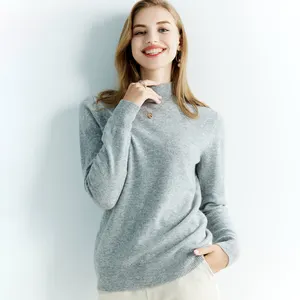 Nhà Máy Trực Tiếp Merino Len Cashmere Jumper Ấm Nhiệt Máy Tính Đan Dệt Kim Mùa Đông Áo chui đầu