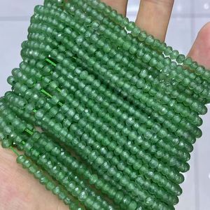 도매 3x4mm 면처리 천연석 칼세도니 플랫 론델 루즈 비즈 DIY 팔찌 목걸이 쥬얼리 제작용 - Product Image 1