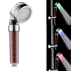 Banyo renk değiştiren <span class=keywords><strong>Led</strong></span> duş başlığı sıcaklık göstergesi Vitamin duş başlığı 7 renk aydınlatma - Product Image 6