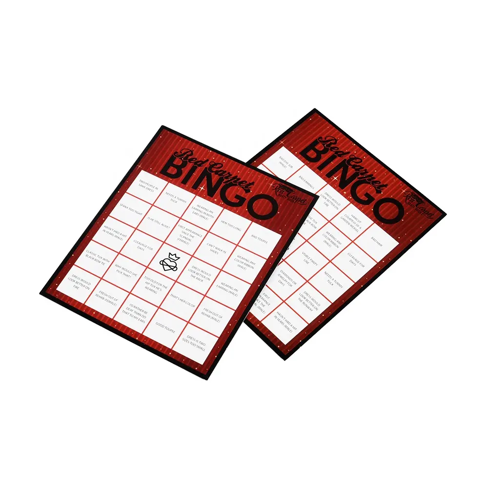 Individuelles Großhandel Kinder pädagogisches Brett Spielkarten Herstellung Bingo-Spielbuch Karten Papier