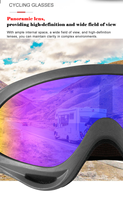 Protection populaire Sports Motocross Lunettes Ski Sports Cyclisme Lunettes Coupe-Vent Lunettes
