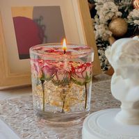 Anpassbares Logo-Design Romantische Glas-Kerzen für Heimdekoration, Geburtstag, Muttertag, Diwali-Geschenk, Verpackte Gel-Wachs Duftkerzen
