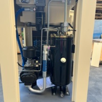 Compresseur d'air à vis industriel silencieux rotatif personnalisé 10HP 15HP 20HP 30HP 4 en 1 Réservoir d'air portable Sécheur d'air Découpe laser
