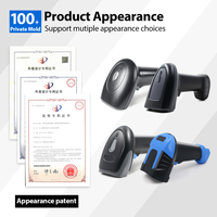 Escáner de Códigos de Barras QR 2D Portátil con Soporte, Lector de Códigos de Barras CMOS con Cable para Sistema POS, Tienda, Supermercado, Almacén HS22