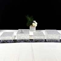 Support de buffet en acrylique Gaojian à effet d'ondulation d'eau pour décorations de mariage, présentoir de gâteaux et de nourriture dans les hôtels et les restaurants